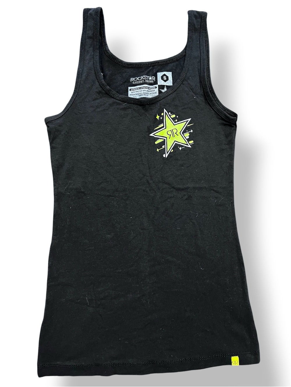 Rockstar Energy Black Tank with Neon Yellow Star